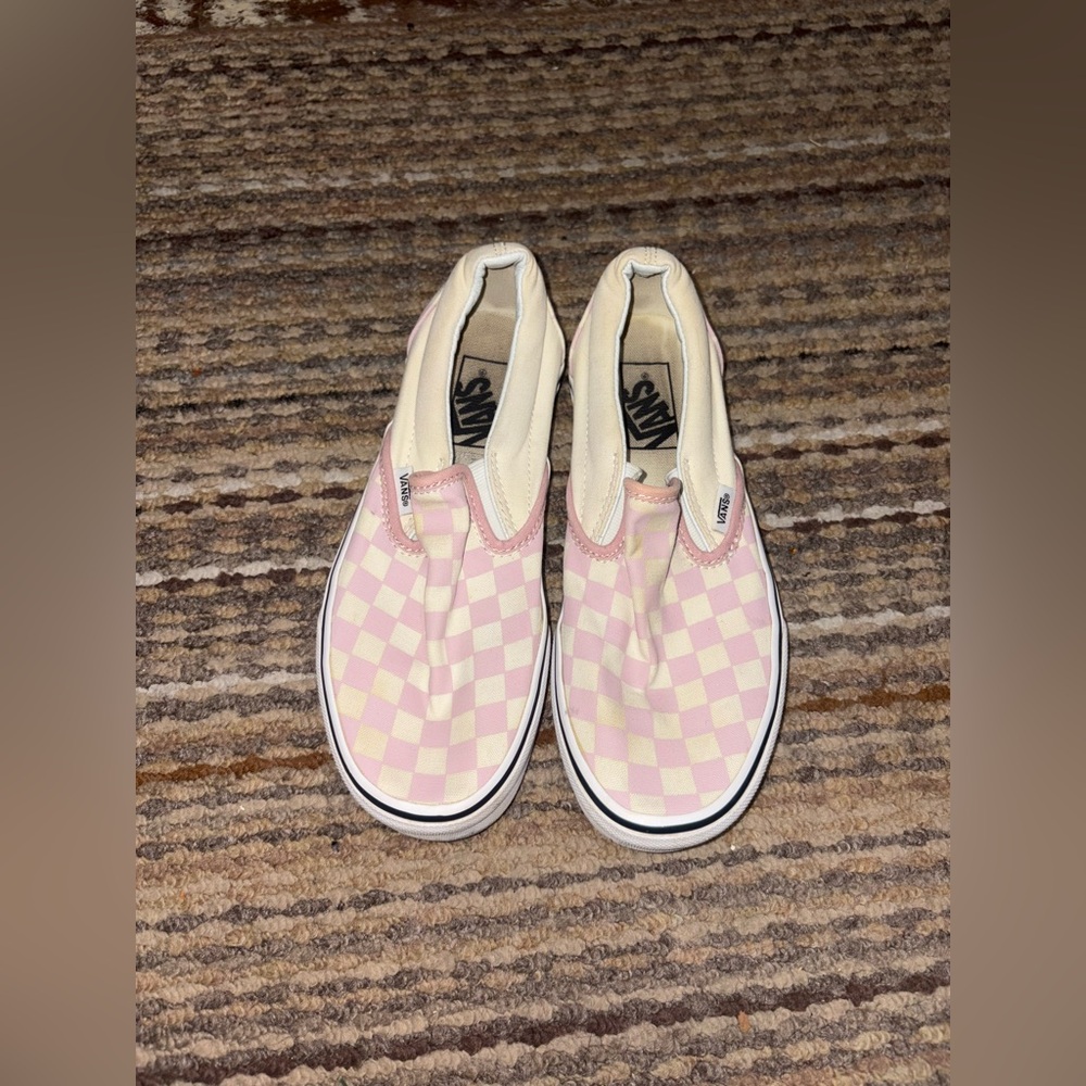 Vans Pink Plaid Shoes